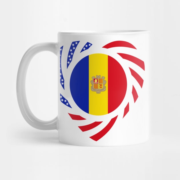 Andorran American Multinational Patriot Flag Series (Heart) by Village Values